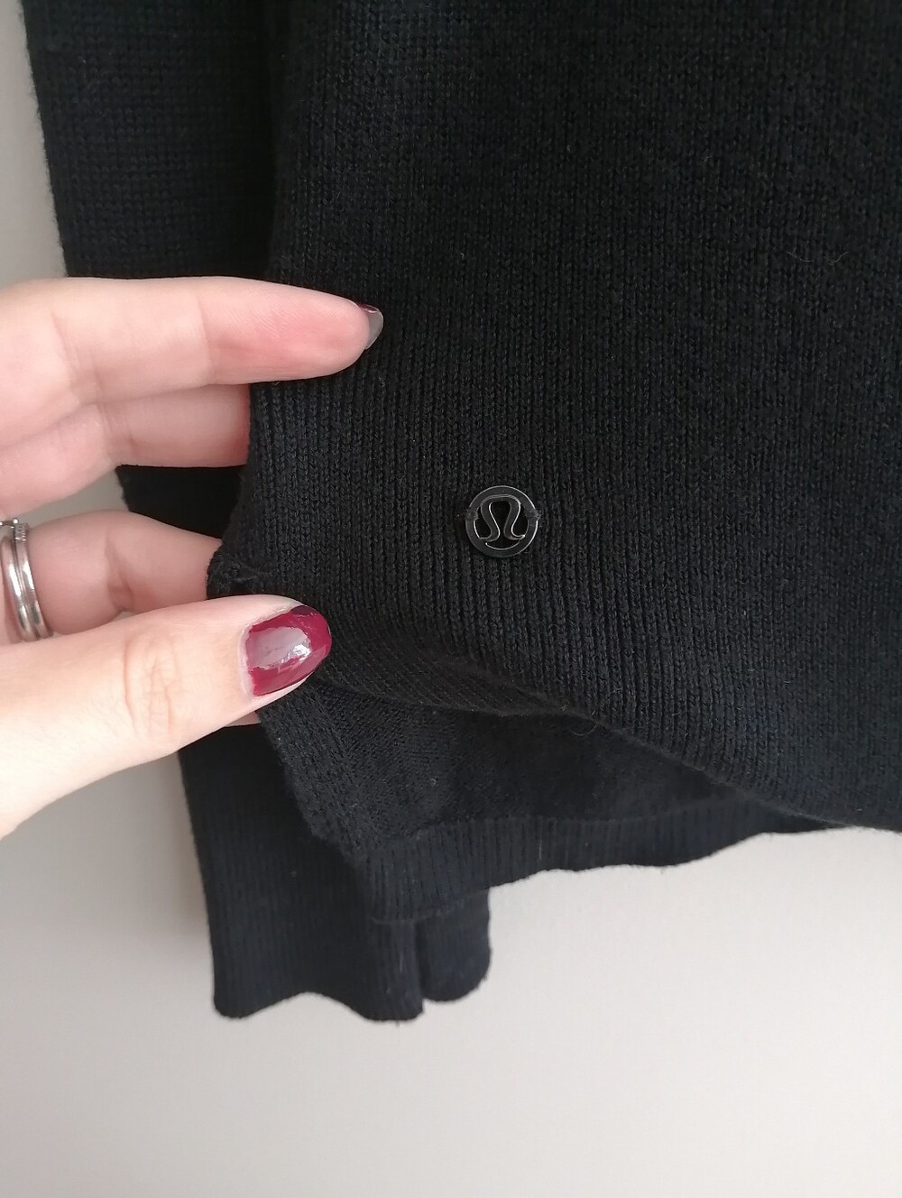 Lululemon Bring It Backbend Sweater Crossover Open Back Black Knit Medium - Picture 11 of 15